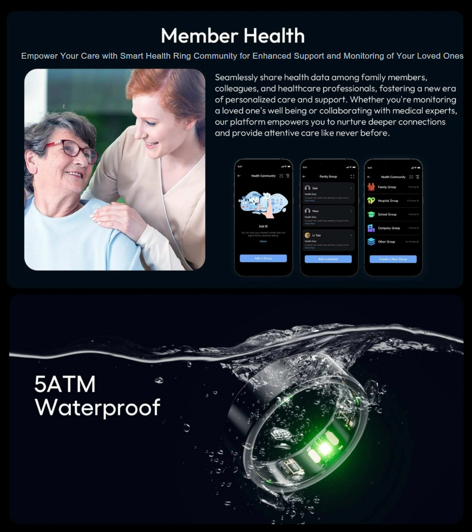 JupiterCore Smart Health Ring JC Ring member health monitor
