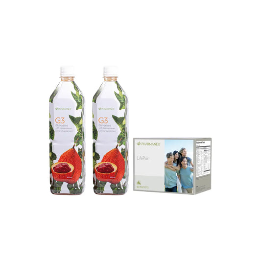 Pharmanex G3 fruit juice Lifepak multivitamins